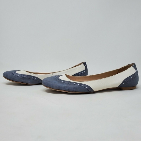 Modern Fiction Italian Leather Wingtip Flats - Picture 2 of 8